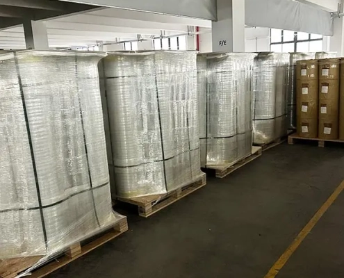 PVC film pallets for shipment