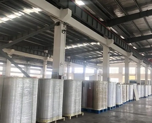 PVC film rolls for shipment