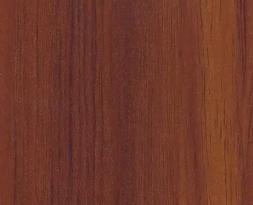 Lámina laminada de PVC mate con aspecto de madera de cerezo marrón rojizo para bandejas EM54