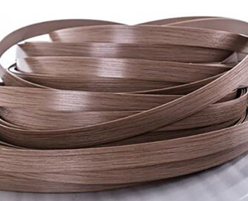 Chocolate Wenge Wood PVC Edge Banding for Makeup Stations