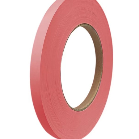 Bandes de chant en PVC solide rouge corail pour stands d'exposition