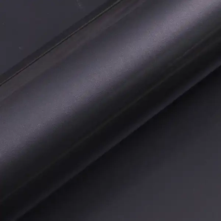 Dunkelschwarze, hochglänzende, selbstklebende PVC-Dekorfolie für Grillabdeckungen