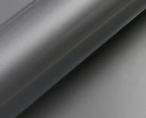 Szara, samoprzylepna membrana PVC o wysokim połysku do akcentów paneli drzwiowych