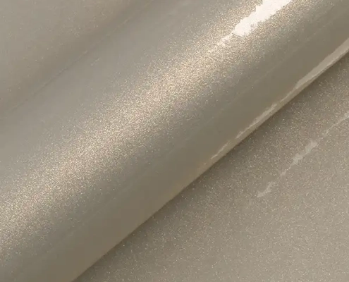 Yellow White High Gloss Vacuum PVC Decorative Film for Model
